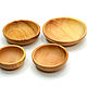 A set of wooden dishes for food of 4 pieces. Dish cedar. Art.2071, Dinnerware Sets, Tomsk,  Фото №1