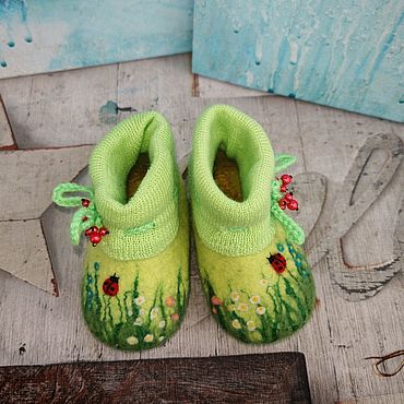 Одежда детская ручной работы. Ярмарка Мастеров - ручная работа Пинетки"Лето". Handmade.