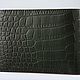 Order Wallet-purse made of genuine crocodile leather (under STS) IMA0956ArmyO4. CrocShop. Livemaster. . Purse Фото №3