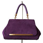 lilac suede bag