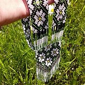 Украшения handmade. Livemaster - original item Chamomile. Gerdan and bracelet,woven beaded(floral ornament). Handmade.