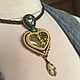 Order Jasper heart pendant. Seraphinite, mustard Jasper, green tourmaline. ssowl. Livemaster. . Pendants Фото №3