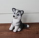 Husky dog symbol of the year toy made of wool. Felted Toy. ToysMari (handmademari). Ярмарка Мастеров.  Фото №6