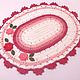 Alfombra de punto con cordón floral rosa. Carpets. knitted handmade rugs (kovrik-makrame). Ярмарка Мастеров.  Фото №5