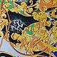 Креп с ярким леопардовым принтом и вензелями Италия. Ткани. Итальянские ткани. Интернет-магазин Ярмарка Мастеров.  Фото №2