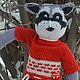 Soft toys: Raccoon, good friend. Toy handmade. Stuffed Toys. DominikaSamara. My Livemaster. Фото №6