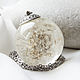 Transparent dandelion pendant. Dandelion in resin. Transparent ball, Pendant, Samara,  Фото №1