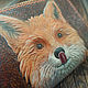 Fox, Zipper leather wallet with embossed and painted, zipper, Wallets, St. Petersburg,  Фото №1