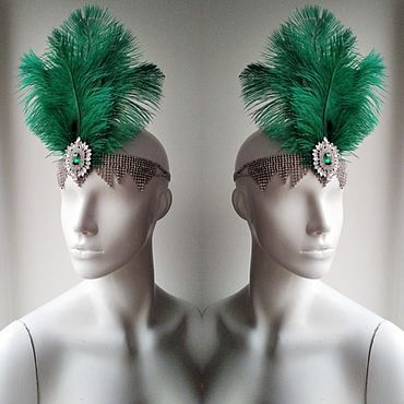 Украшения ручной работы. Ярмарка Мастеров - ручная работа Диадемы: Green Gatsby. Handmade.