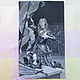 Винтаж: Старинный гобелен картина Jeanne d'Arc шёлк. Картины винтажные. Антиквариат и винтаж из Франции. Интернет-магазин Ярмарка Мастеров.  Фото №2