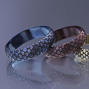 Украшения handmade. Livemaster - original item Ring dragon scales made of titanium. Handmade.