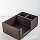 Order Napkin holder made of dark oak with compartments for salt and pepper. Foxwoodrus. Livemaster. . Napkin holders Фото №3