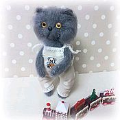 Для дома и интерьера handmade. Livemaster - original item Toys: Lop-eared Knitted Cat. Handmade.