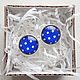 Earrings silver blue Pea. Earrings. Linda (LKdesign). Online shopping on My Livemaster.  Фото №2