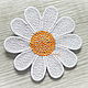Brooch badge 5х5cm embroidered White Daisy lace on felt. Brooches. materials for creative Anna Sintez. Online shopping on My Livemaster.  Фото №2