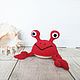 Mr. Crab Toy Crab Red Crab Sylvester. Stuffed Toys. Вязаные игрушки - Ольга (knitlandiya). Online shopping on My Livemaster.  Фото №2