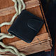 Черный кожаный винтажный кошелек  "Лас-Вегас", Кошельки, Москва,  Фото №1