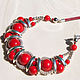 Order necklace made of natural stones. Decoration on the neck red. Treasures Of Aphrodite. Livemaster. . Necklace Фото №3