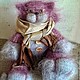 Кот вязаный " Лиловое настроение". Мягкие игрушки. Света Садовскова. Интернет-магазин Ярмарка Мастеров.  Фото №2