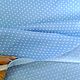 Хлопок рубашечно-плательный "Голубой в горошек". Ткани. Magic textiles. Ярмарка Мастеров.  Фото №4