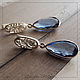 Earrings 'Patterns' - blue quartz, silver 925. Earrings. Firuza. Online shopping on My Livemaster.  Фото №2
