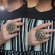 Винтаж handmade. Livemaster - original item Vintage large rings rings with stones. Handmade.