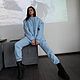 Костюм худи с капюшоном и джоггеры с начесом фуксия голубой синий зима, Спортивные костюмы, Вологда,  Фото №1