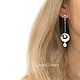 Asymmetric Vicious circle earrings English lock silver long. Earrings. LovelyStones. Online shopping on My Livemaster.  Фото №2