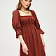 Cotton dress in brownie color. Dresses. ivavavilonskaya. Online shopping on My Livemaster.  Фото №2