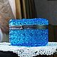 Винтаж: Антикварная ШКАТУЛКА чайная банка ЧАЙНИЦА купоросное стекло. Шкатулки винтажные. АНТИКВАРНОЕ СТЕКЛО. Ярмарка Мастеров.  Фото №13