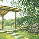 Облачный день. Картины. Shapeofmyart. Ярмарка Мастеров.  Фото №6
