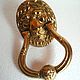 Vintage Chic vintage bronze knocker handle with lion head, Vintage interior, ,  Фото №1