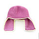 Sombrero Ushanka para niña gorro de punto cálido invierno rosa. Baby hat. babyshop. Ярмарка Мастеров.  Фото №4