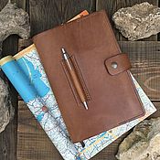Канцелярские товары handmade. Livemaster - original item notebooks: Notebook in leather cover. Handmade.