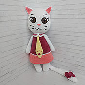 Куклы и игрушки handmade. Livemaster - original item Toys made of plush yarn white cat Charlie. Handmade.