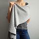 Large knitted cashmere scarf ' grey pearl', Scarves, Moscow,  Фото №1