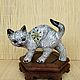 Винтаж: КОШКА КОТ  ФИГУРКА  Клуазоне  Cloisonne  Старый Китай, Статуэтки винтажные, Москва,  Фото №1