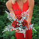A bouquet of beaded flowers.Roses, lilies and ferns, Bouquets, Moscow,  Фото №1