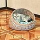 Домик для кота плетеный с матрасиком, лежанка  для кота, Домик для питомца, Белоярский,  Фото №1