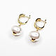 Order Natural Pearl Earrings, Gold Pearl Earrings 2024. Irina Moro. Livemaster. . Earrings Фото №3
