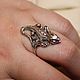 Серебряное кольцо Ящерица. Кольца. Два Ювелира (two-jeweler). Интернет-магазин Ярмарка Мастеров.  Фото №2