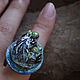 Order Miniature ' Water world. Awakening', a ring with a frog. legendavincento. Livemaster. . Rings Фото №3