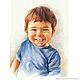 Portrait of a little boy. Watercolor, Pictures, Serebryanye Prudy,  Фото №1