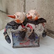 Куклы и игрушки handmade. Livemaster - original item Snowmen in a box. Handmade.