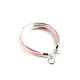 Pink leather bracelet 'Romance' silver bracelet. Cuff bracelet. Irina Moro. Online shopping on My Livemaster.  Фото №2