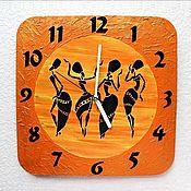 Wall clock Yin-Yang Openwork Mandala Hand-painted