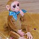 monkey Martin. Stuffed Toys. Felt toys (rushanatim). My Livemaster. Фото №6