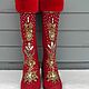 Felted Boots Red Firebird. High Boots. wool gifts. Online shopping on My Livemaster.  Фото №2