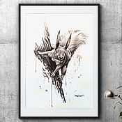 Картины и панно handmade. Livemaster - original item Squirrel painting | Ink drawing | Animals | Buy a picture with a squirrel. Handmade.