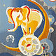 Гобелен Слон, авторская картина ручной работы, Гобелен, Златоуст,  Фото №1
